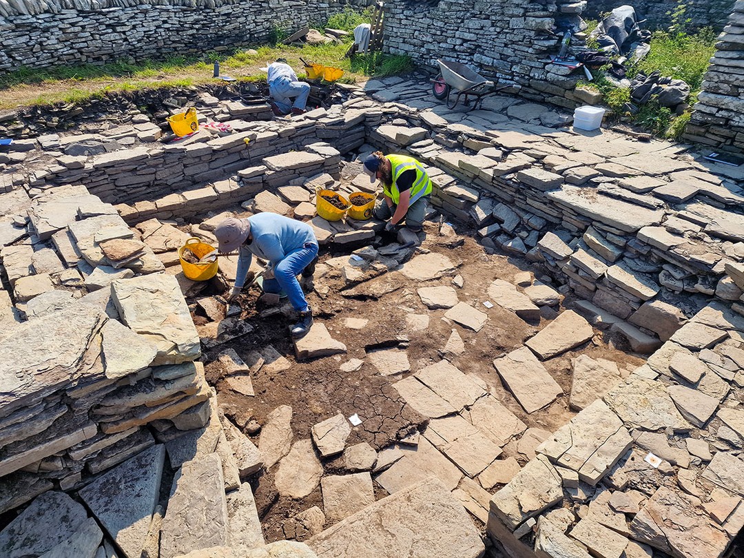 Excavating at Skaill farm, Rousay, Orkney. An update on week two of the dig is now online at archaeologyorkney.com